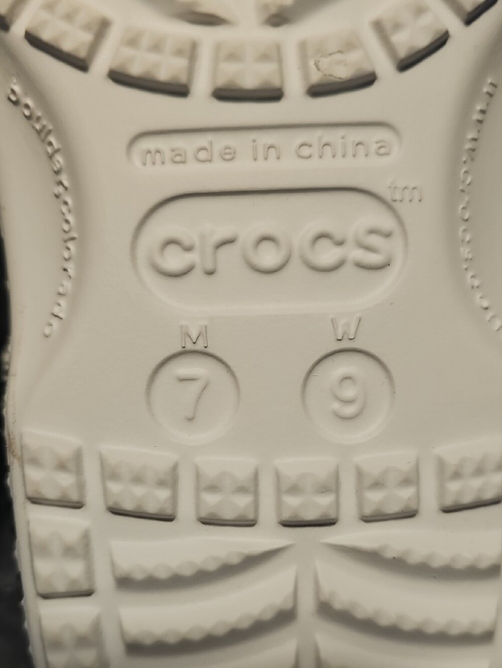 CROCS Black & White Checkered Classic Clog - Picture 2 of 7